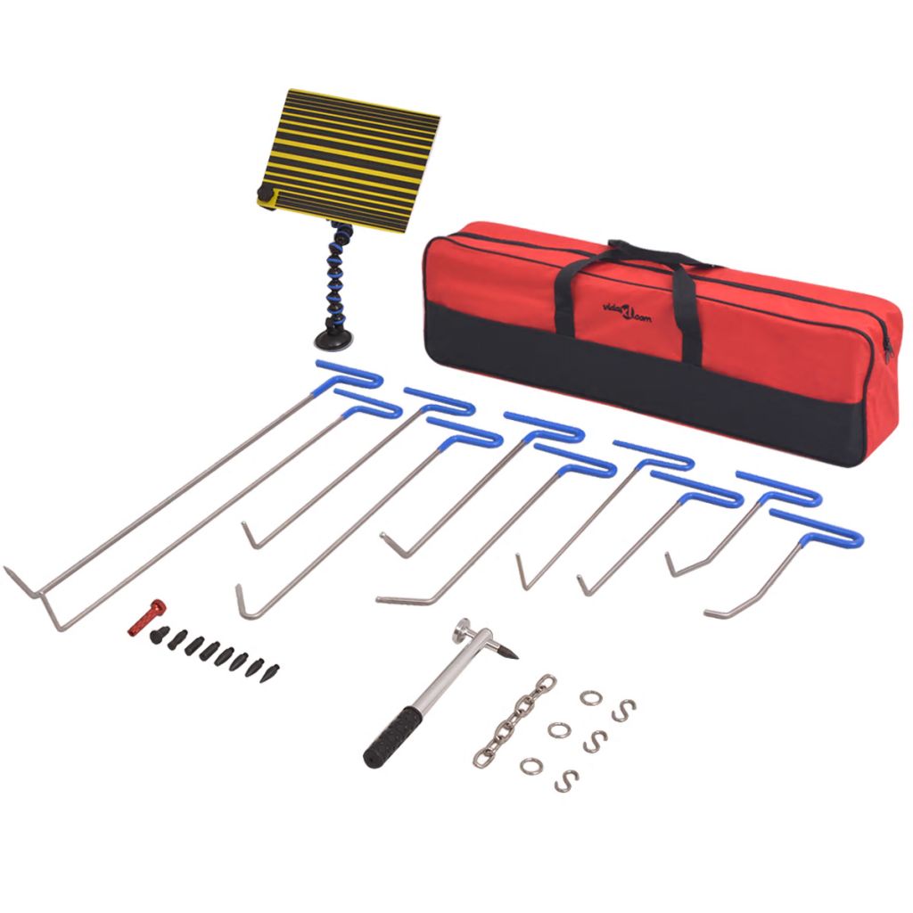 vidaXL Set 28 Pz Rimozione Ammaccature senza Verniciatura Acciaio Inox