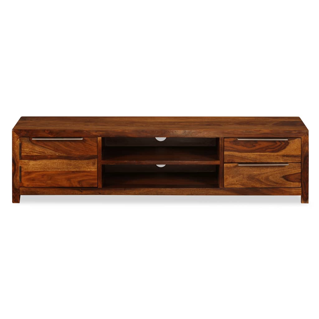 vidaXL Mobile Porta TV Legno Massello di Sheesham 120x30x30 cm