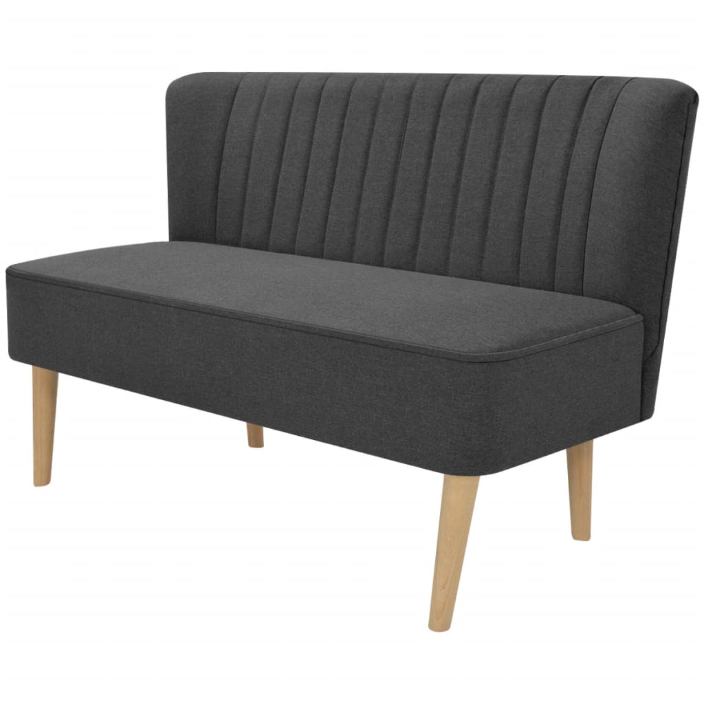 vidaXL Divano in Tessuto 117x55,5x77 cm Grigio Scuro