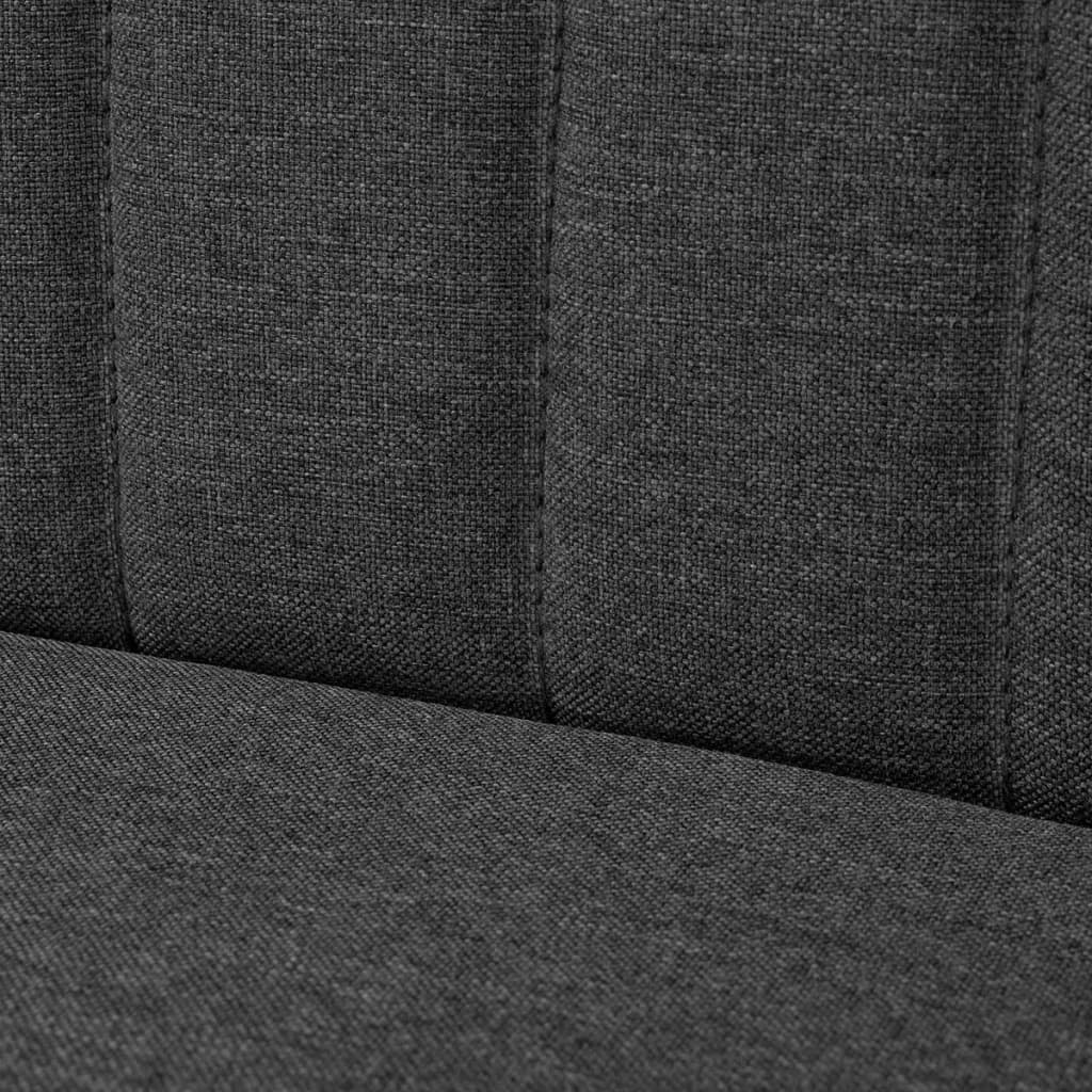 vidaXL Divano in Tessuto 117x55,5x77 cm Grigio Scuro