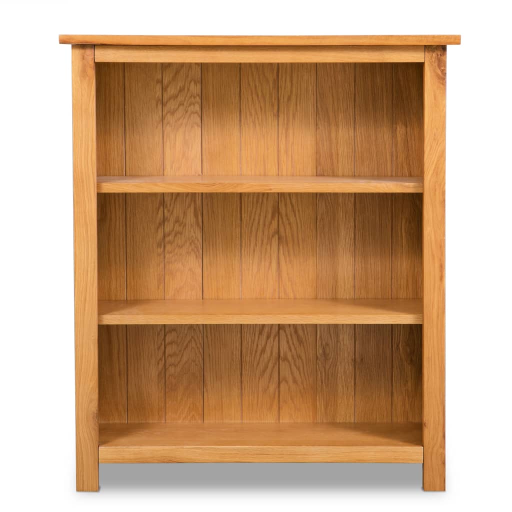 vidaXL Libreria a 3 Ripiani 70x22,5x82 cm in Massello di Rovere