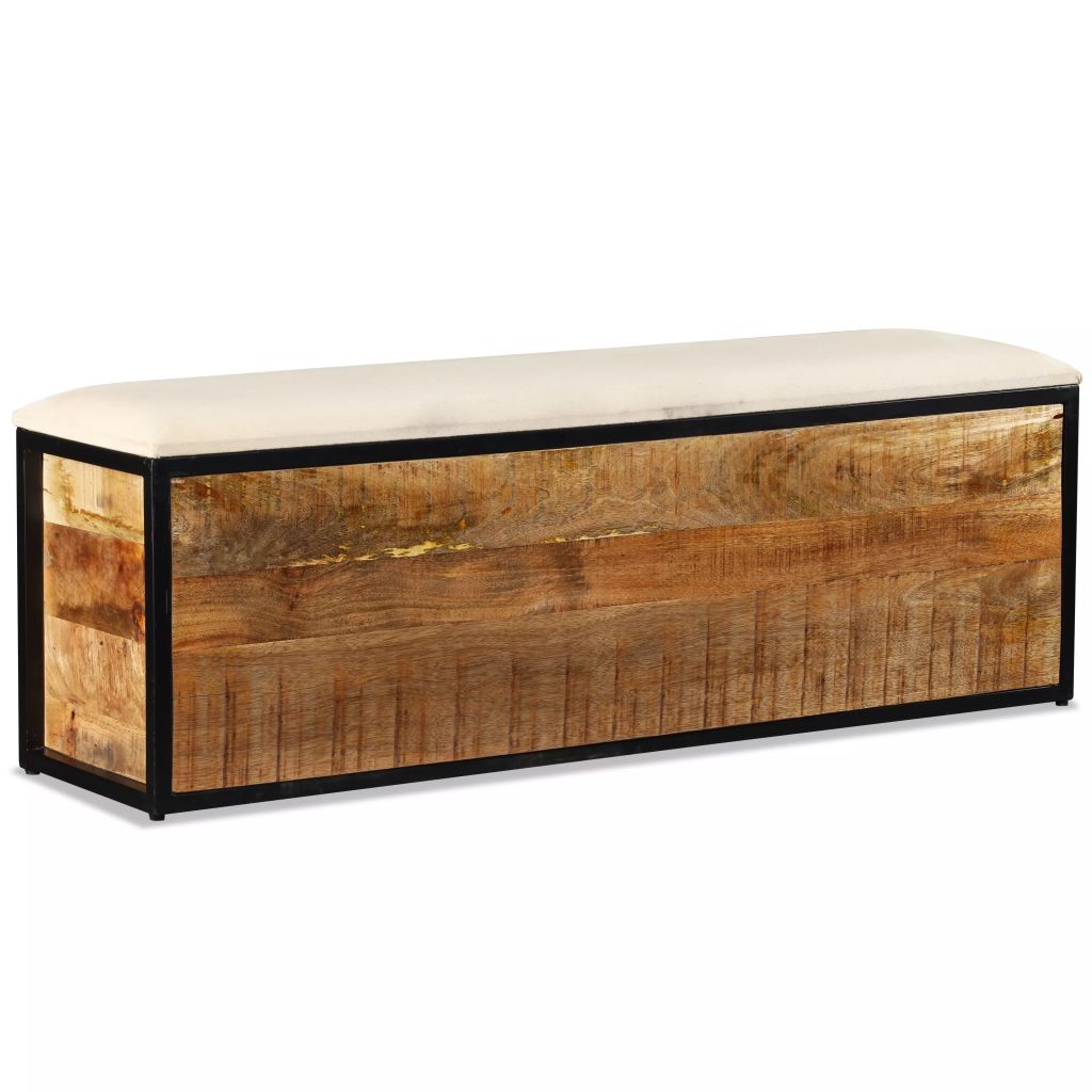 vidaXL Cassapanca con 3 Cassetti Legno di Mango 120x30x40 cm