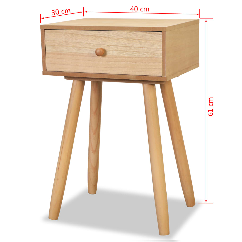 vidaXL Comodini Set 2 pz in Massello di Pino 40x30x61 cm Marroni