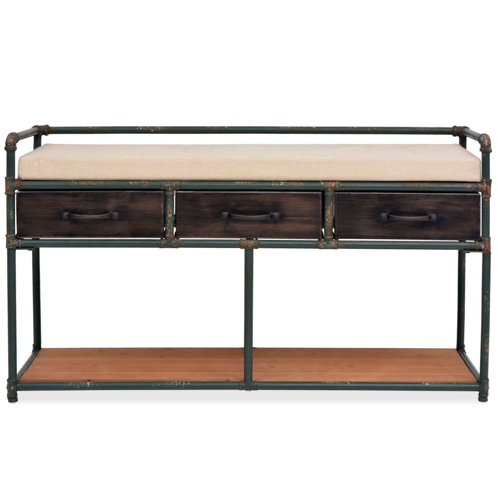 vidaXL Cassapanca con Cuscino 107,5x34,5x59 cm