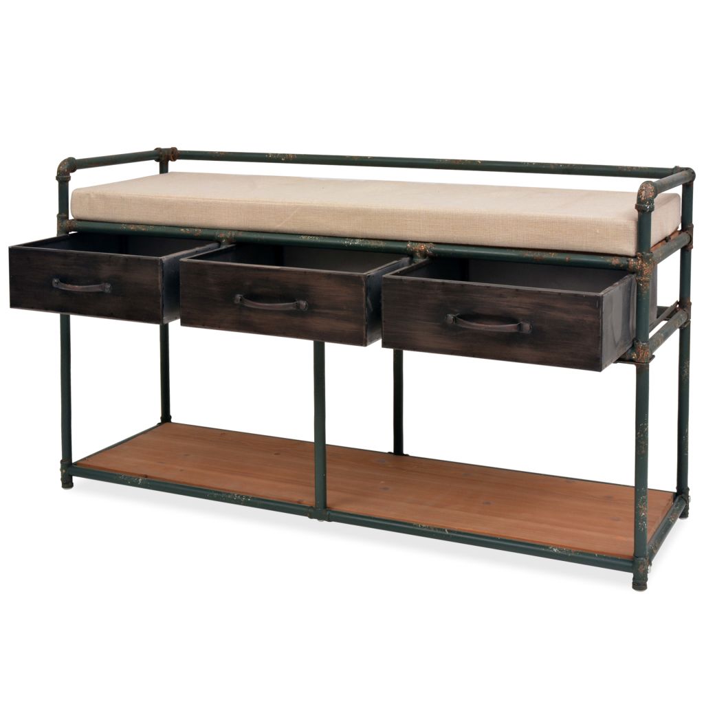 vidaXL Cassapanca con Cuscino 107,5x34,5x59 cm