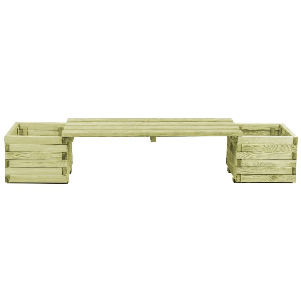 vidaXL Fioriera da Giardino con Panca in Legno di Pino Impregnato
