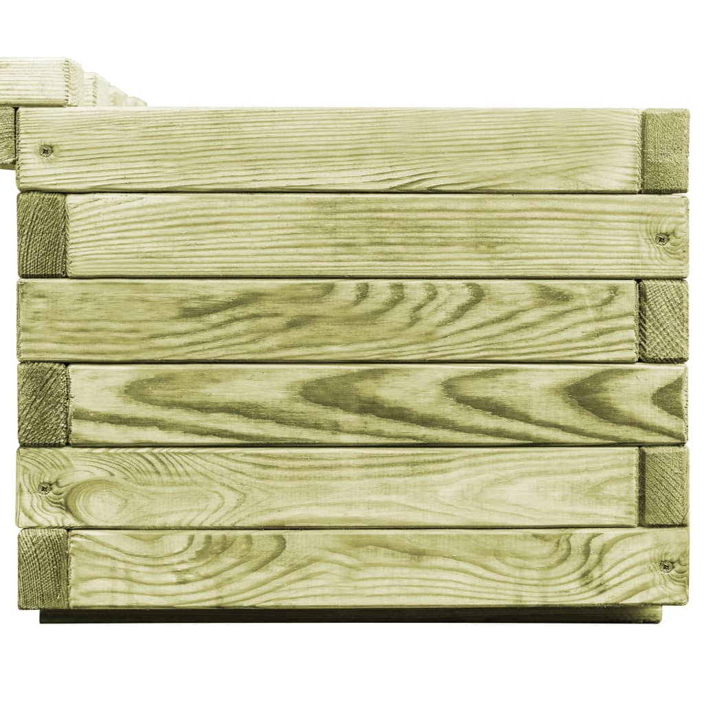 vidaXL Fioriera da Giardino con Panca in Legno di Pino Impregnato