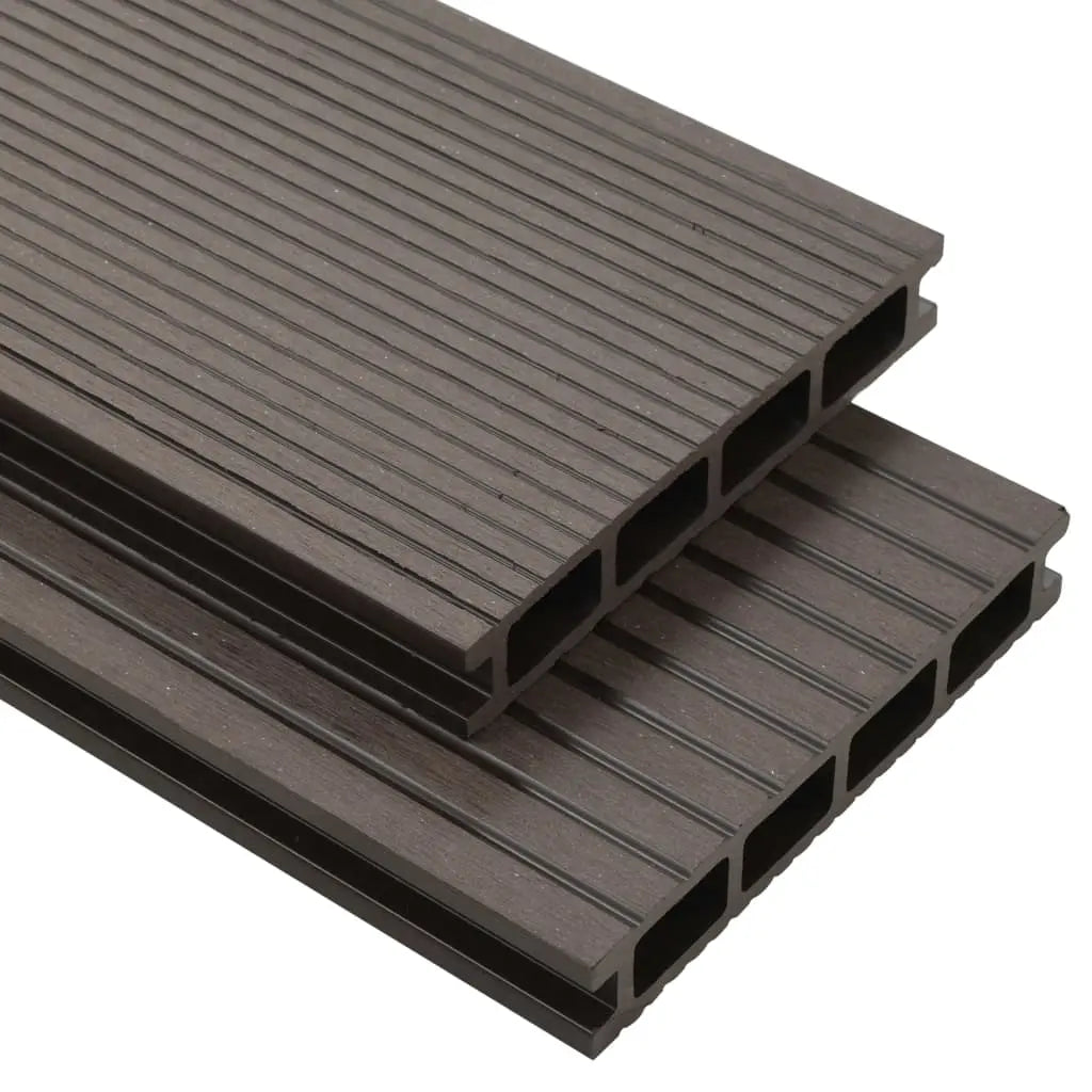 vidaXL Pavimento Esterni in WPC Cavo Accessori 20m² 2,2m Marrone Scuro VIDAXL