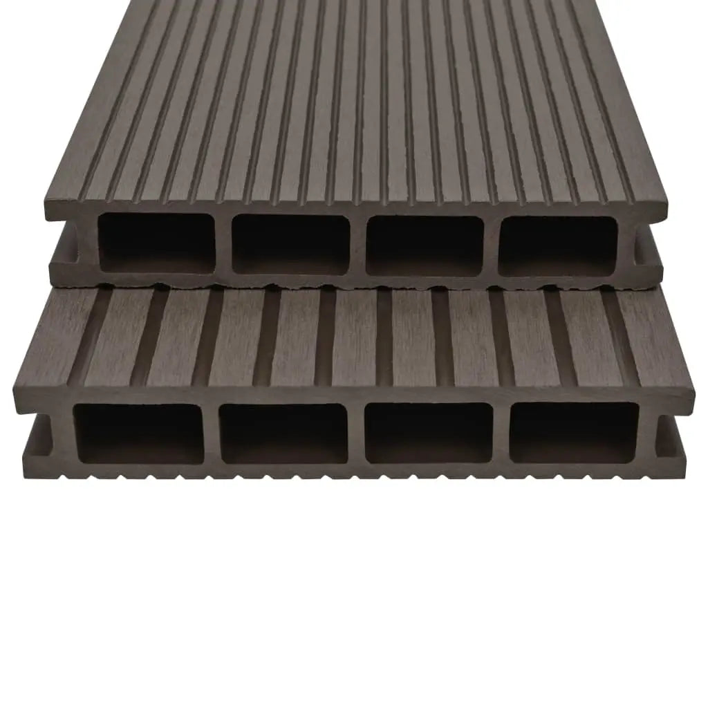 vidaXL Pavimento Esterni in WPC Cavo Accessori 20m² 2,2m Marrone Scuro VIDAXL