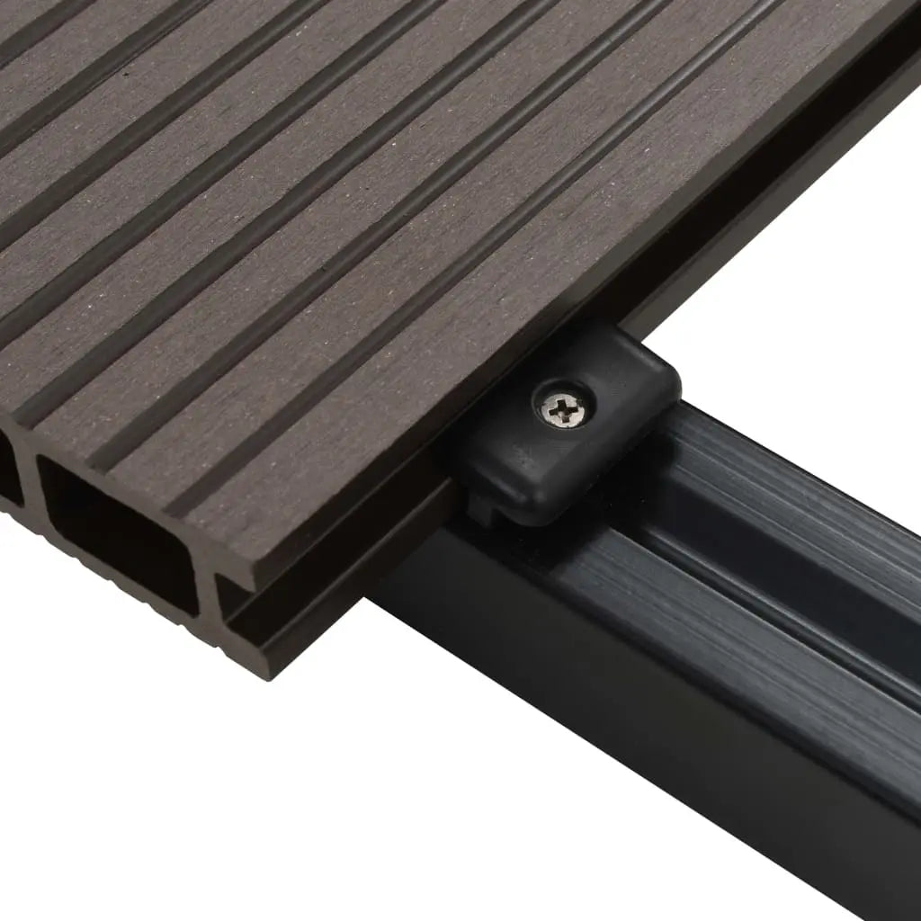 vidaXL Pavimento Esterni in WPC Cavo Accessori 20m² 2,2m Marrone Scuro VIDAXL