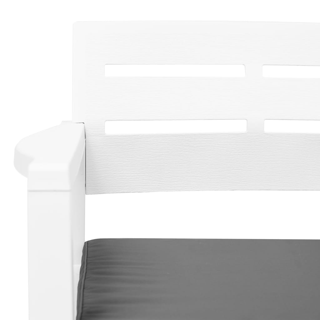 vidaXL Set Salotto da Giardino 3 pz in Plastica Bianco