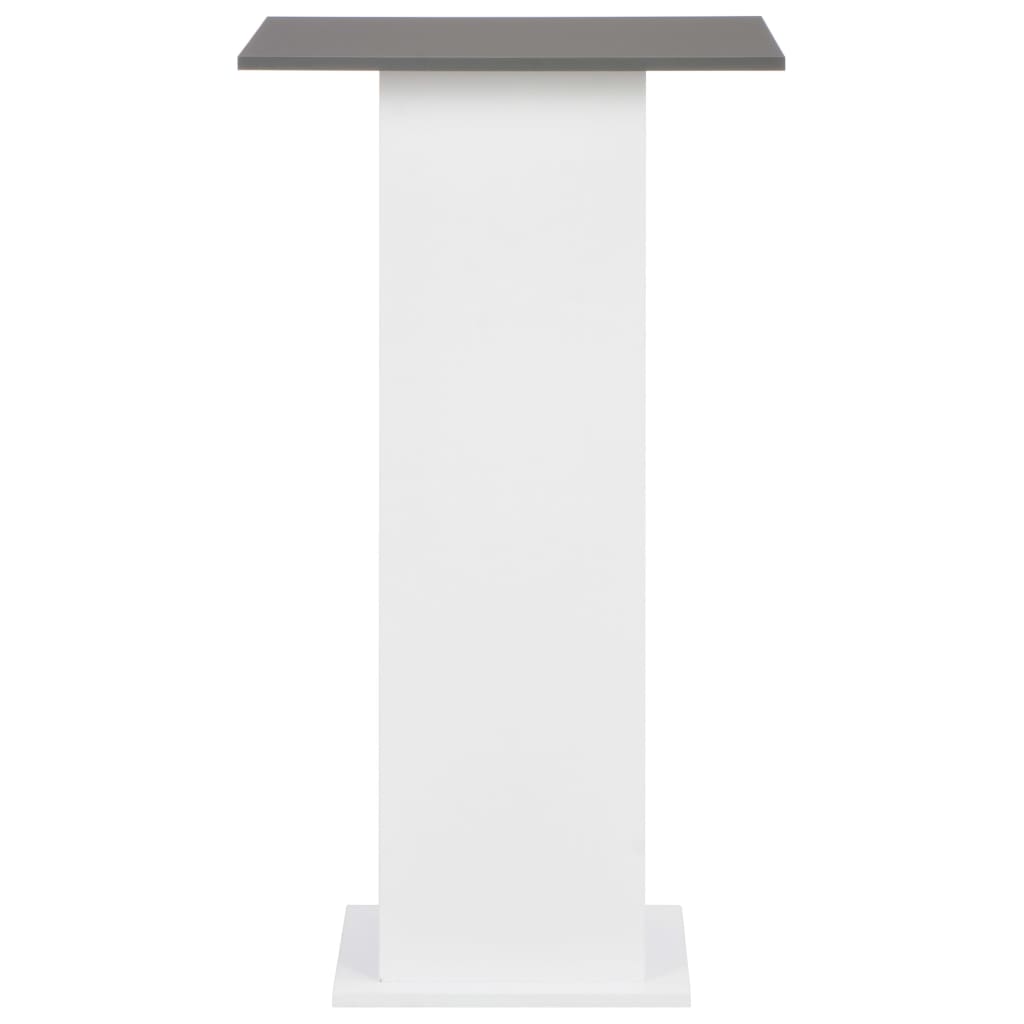 vidaXL Tavolo da Bar Bianco e Grigio Antracite 60x60x110 cm