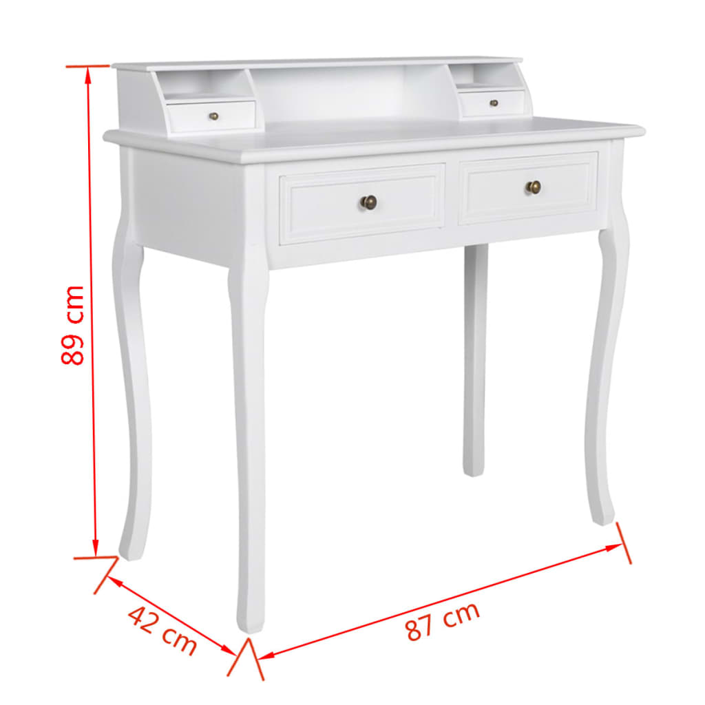 vidaXL Tavolino da Trucco Moderno Mobiletto Make Up Bianco