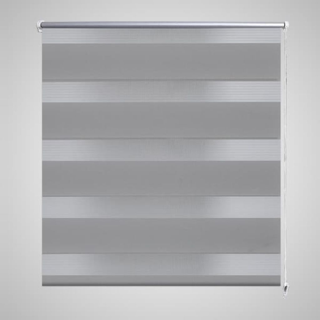 Tenda a rullo oscurante zebra 120x175 cm grigia