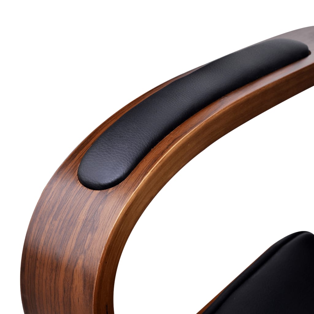 vidaXL Sedia da Ufficio Girevole in Legno Similpelle con Poggiatesta