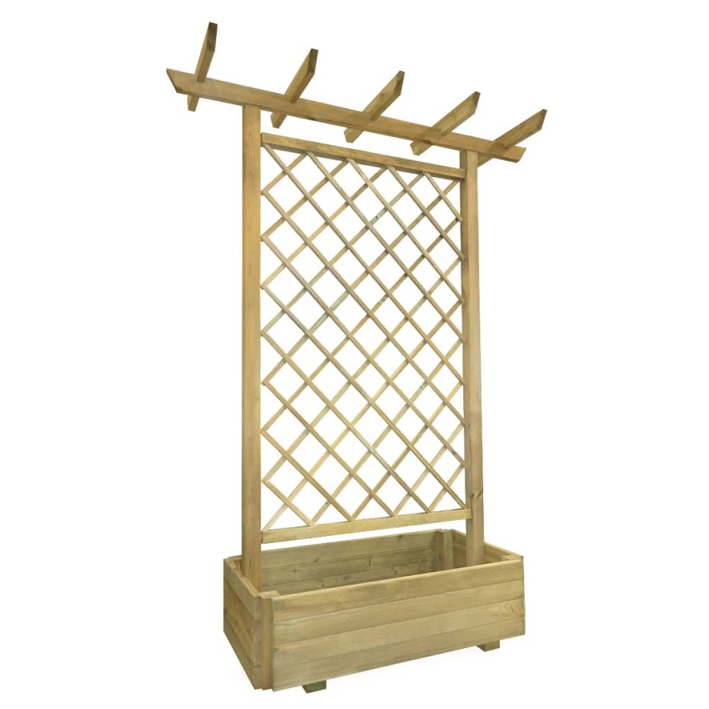 vidaXL Fioriera con Pergolato da Giardino 162x56x204 cm in Legno