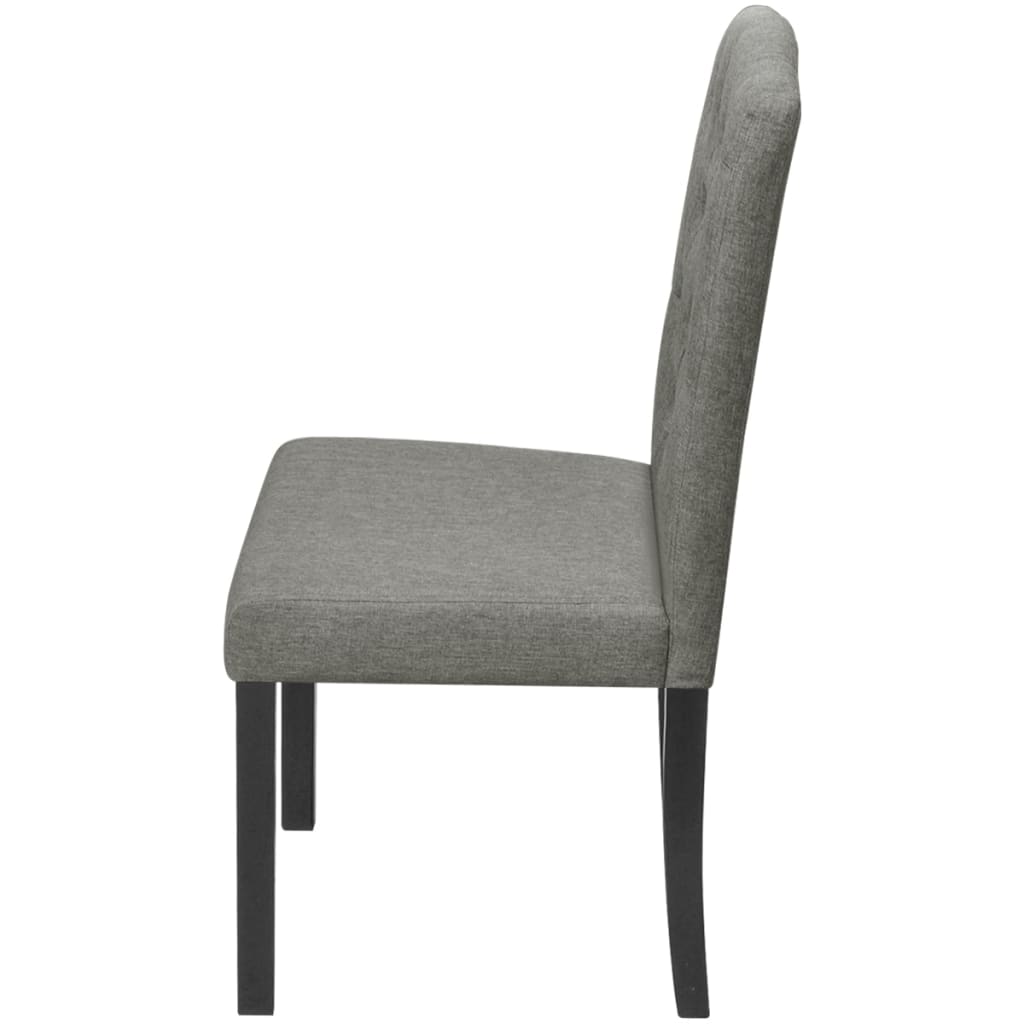 vidaXL Sedie da Pranzo 4 pz Grigie in Tessuto