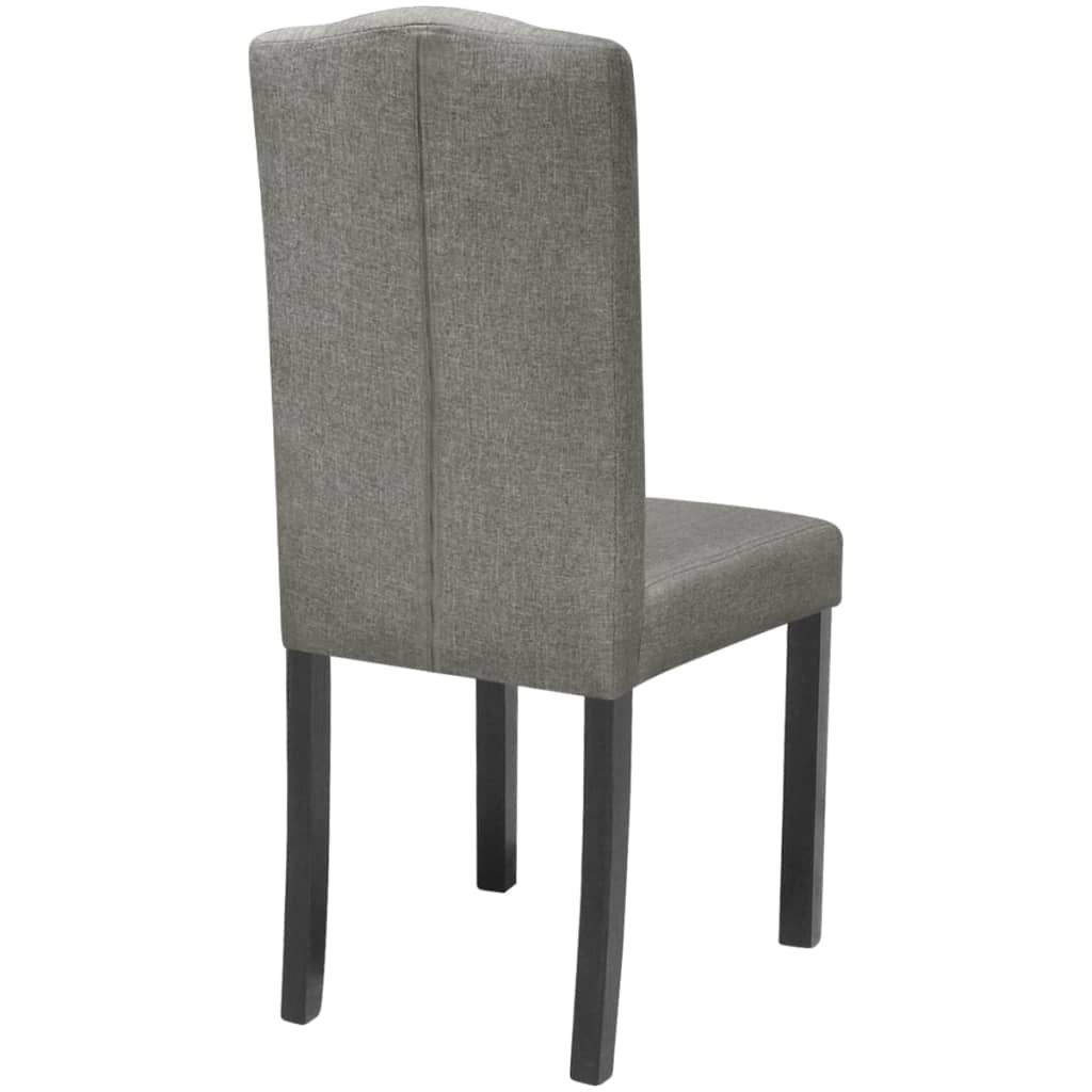 vidaXL Sedie da Pranzo 4 pz Grigie in Tessuto