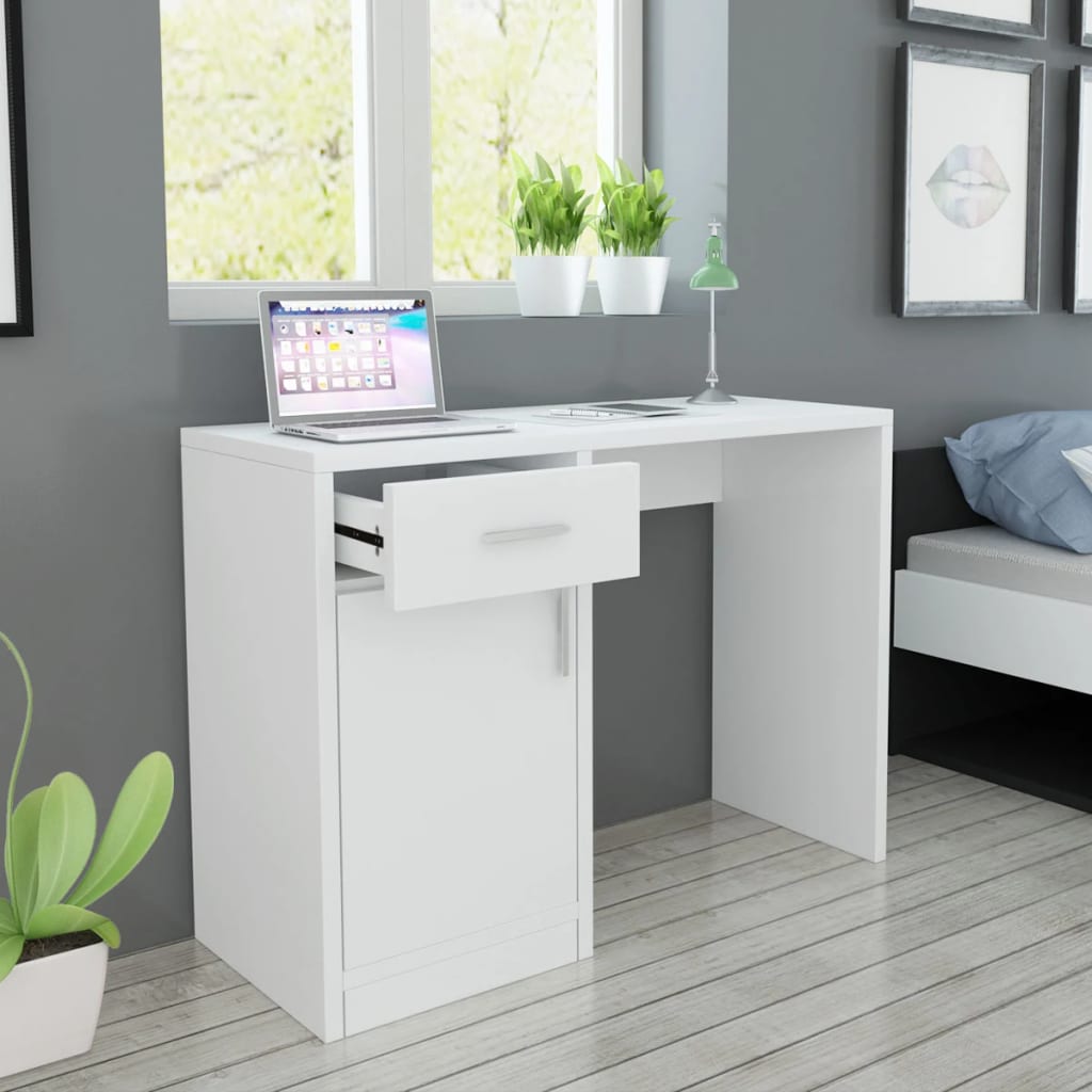 vidaXL Tavolo Pieghevole da Parete Bianco 100x60 cm