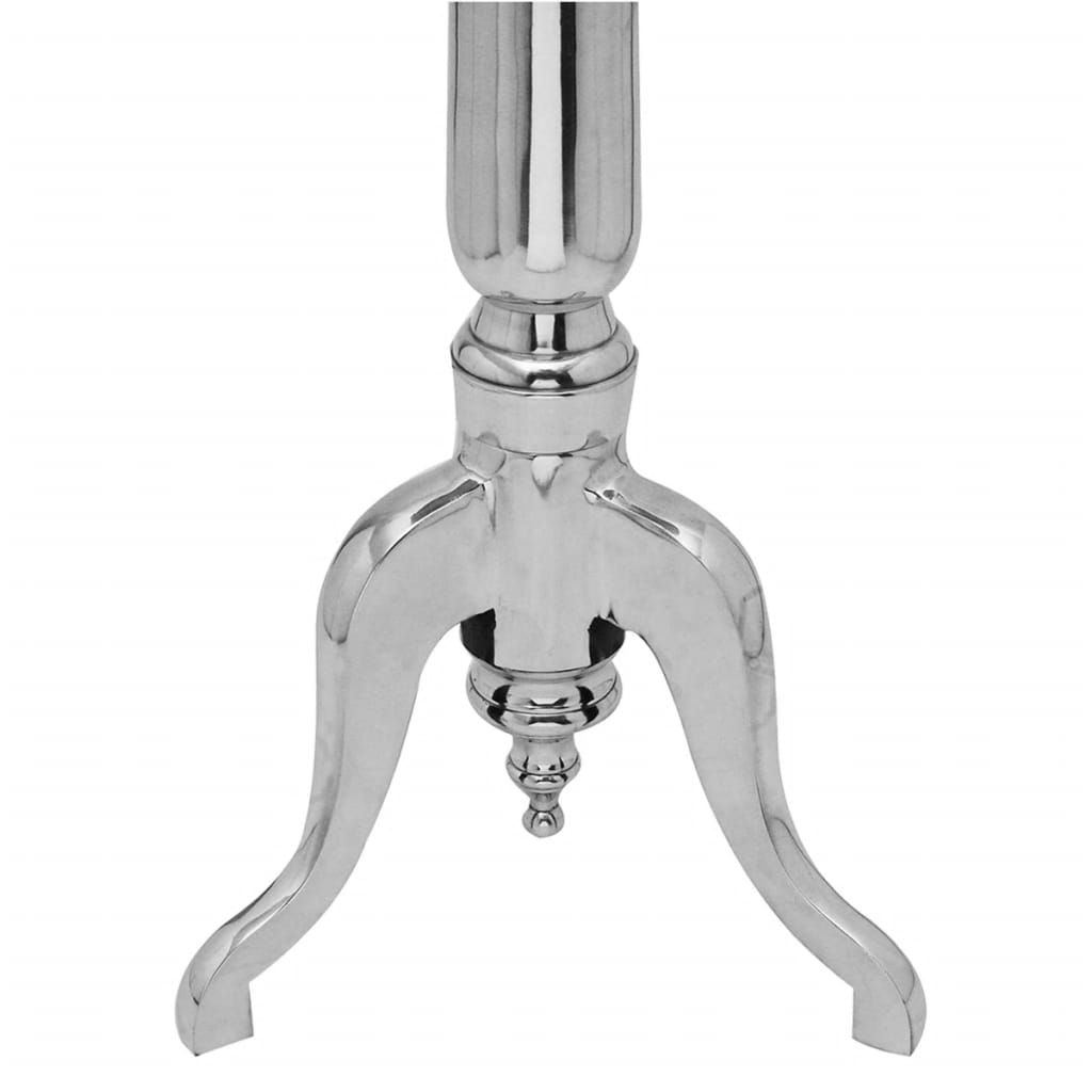 vidaXL Tavolino da Salotto Rotondo in Alluminio Argentato