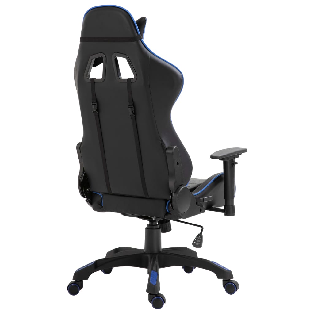 vidaXL Sedia da Gaming Blu in Similpelle