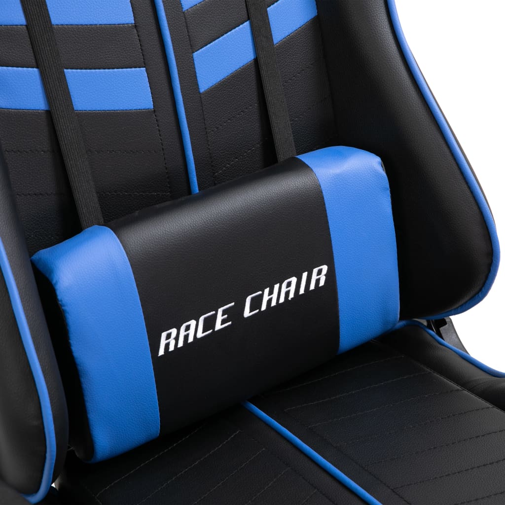 vidaXL Sedia da Gaming Blu in Similpelle