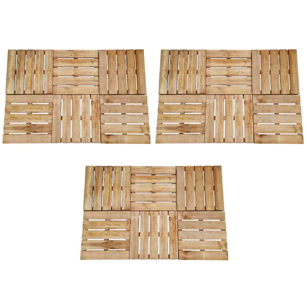 vidaXL Piastrelle per Esterni 18 pz 50x50 cm in Legno Marrone VIDAXL