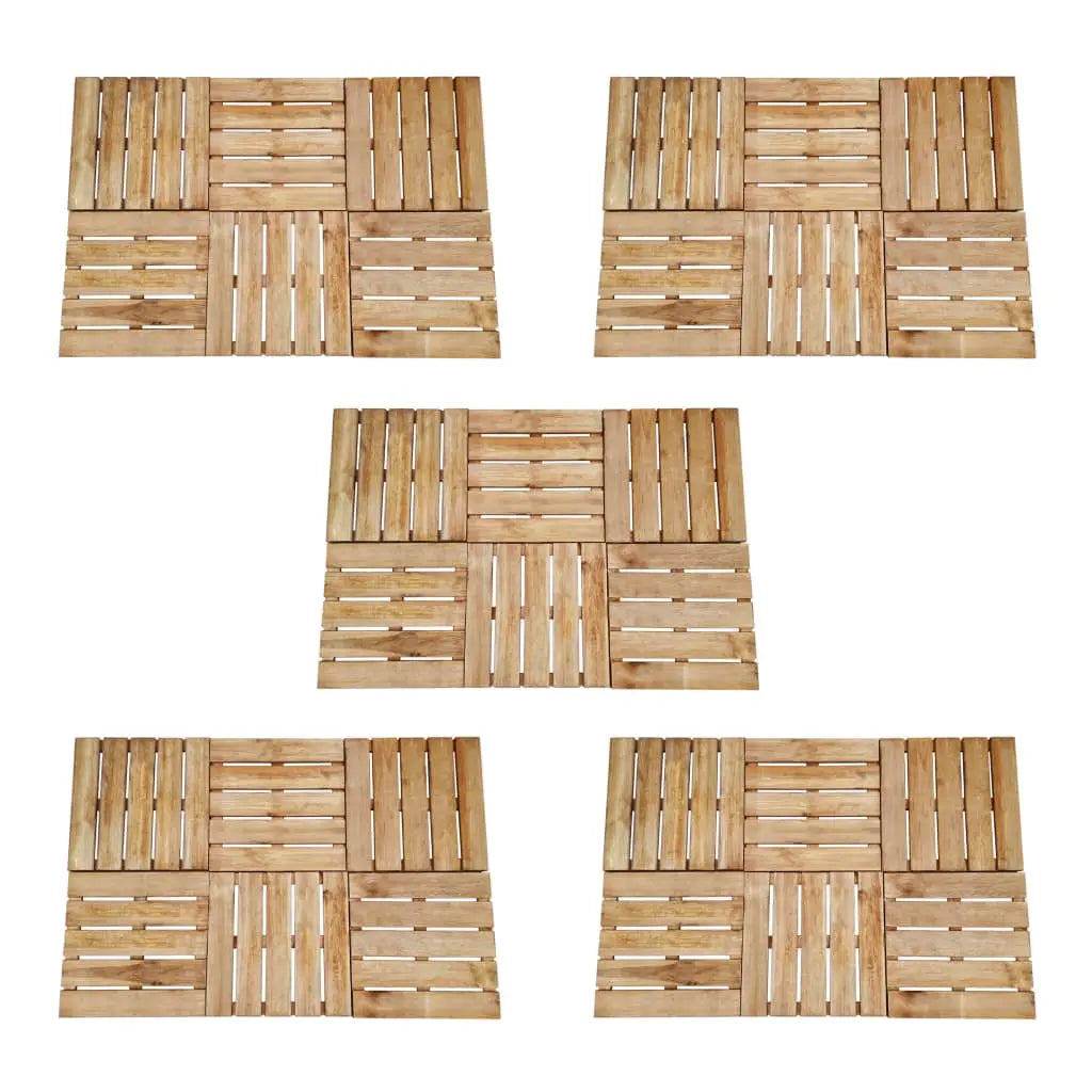 vidaXL Piastrelle per Esterni 30 pz 50x50 cm in Legno Marrone VIDAXL