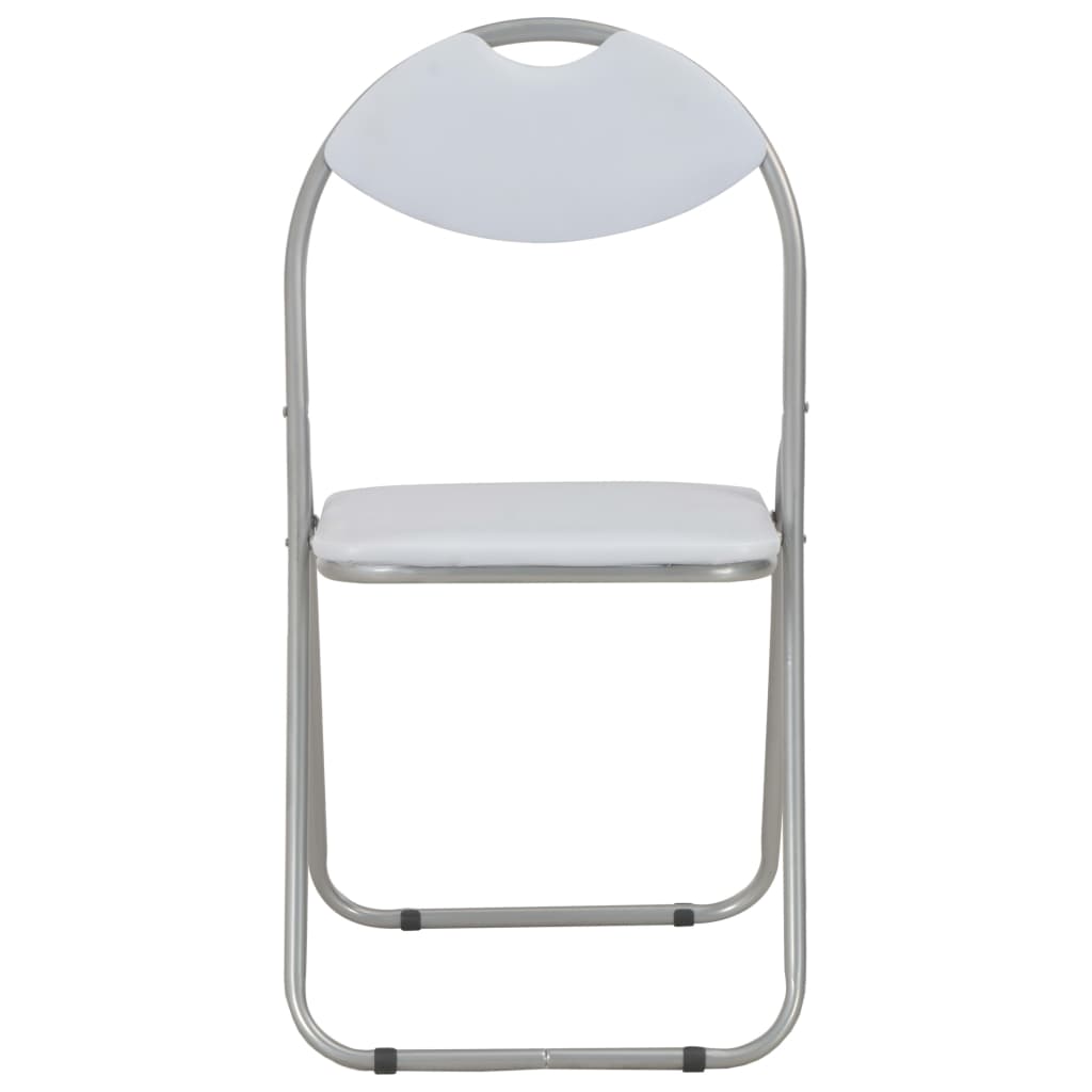 vidaXL Sedie da Pranzo Pieghevoli 6 pz Bianche in Similpelle