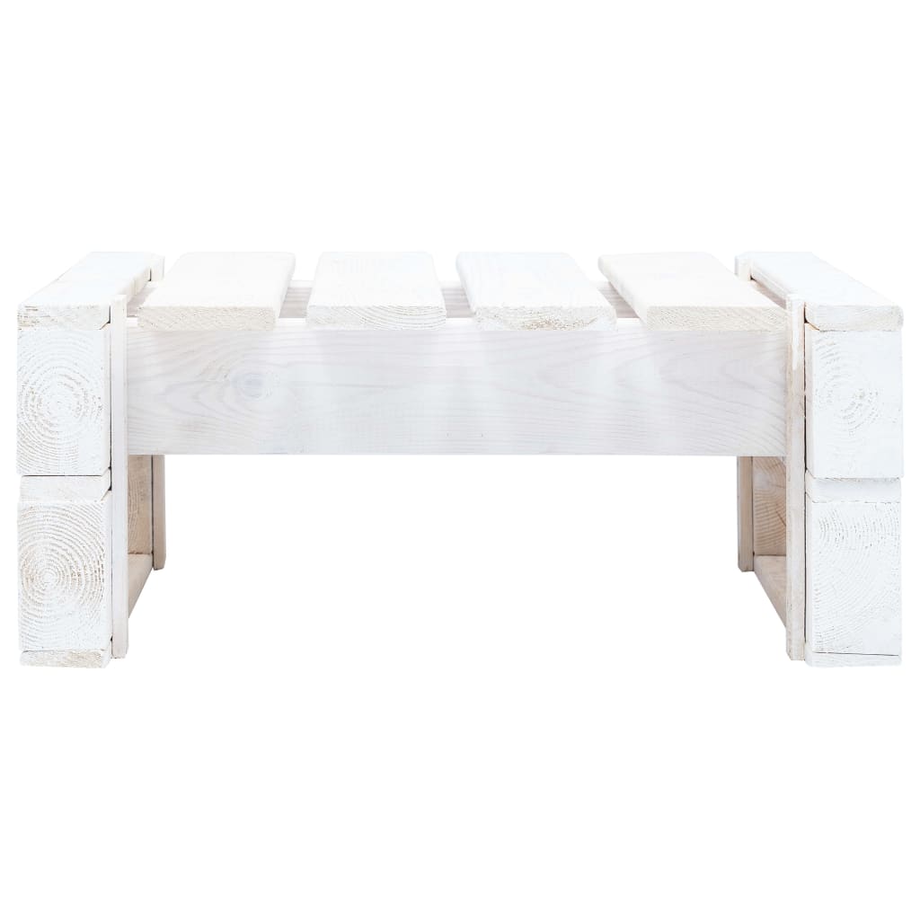 vidaXL Ottomana da Giardino in Pallet in Legno Bianco