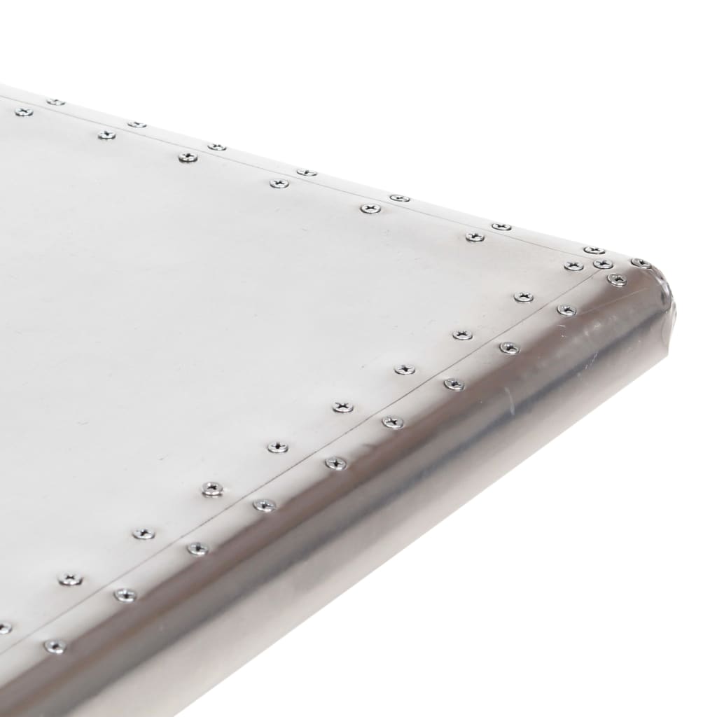vidaXL Scrivania Aviator Argento 112x50x76 cm Metallo