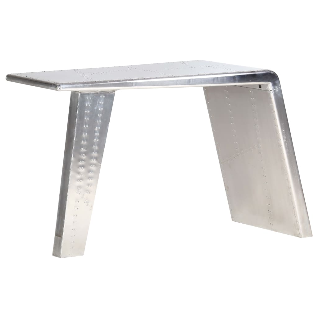vidaXL Scrivania Aviator Argento 112x50x76 cm Metallo