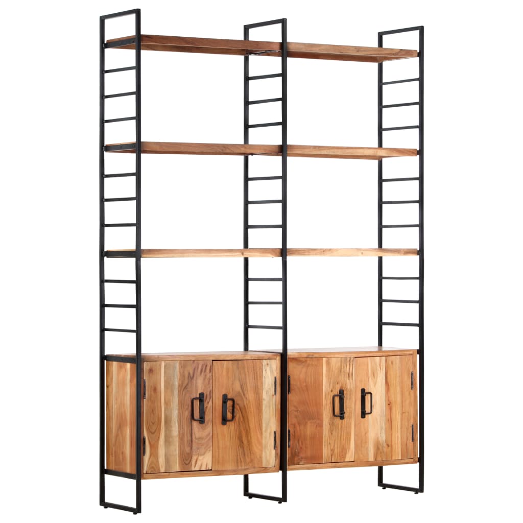 vidaXL Libreria a 4 Livelli Legno Massello di Acacia 124x30x180 cm