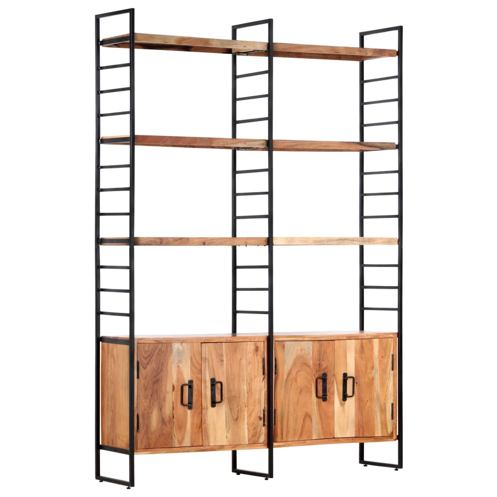 vidaXL Libreria a 4 Livelli Legno Massello di Acacia 124x30x180 cm