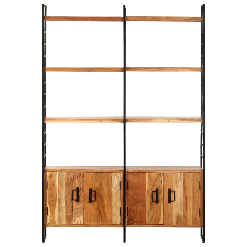 vidaXL Libreria a 4 Livelli Legno Massello di Acacia 124x30x180 cm