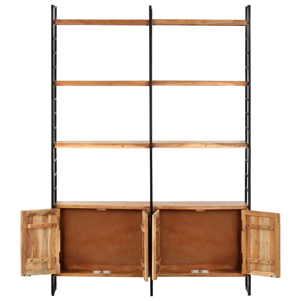 vidaXL Libreria a 4 Livelli Legno Massello di Acacia 124x30x180 cm