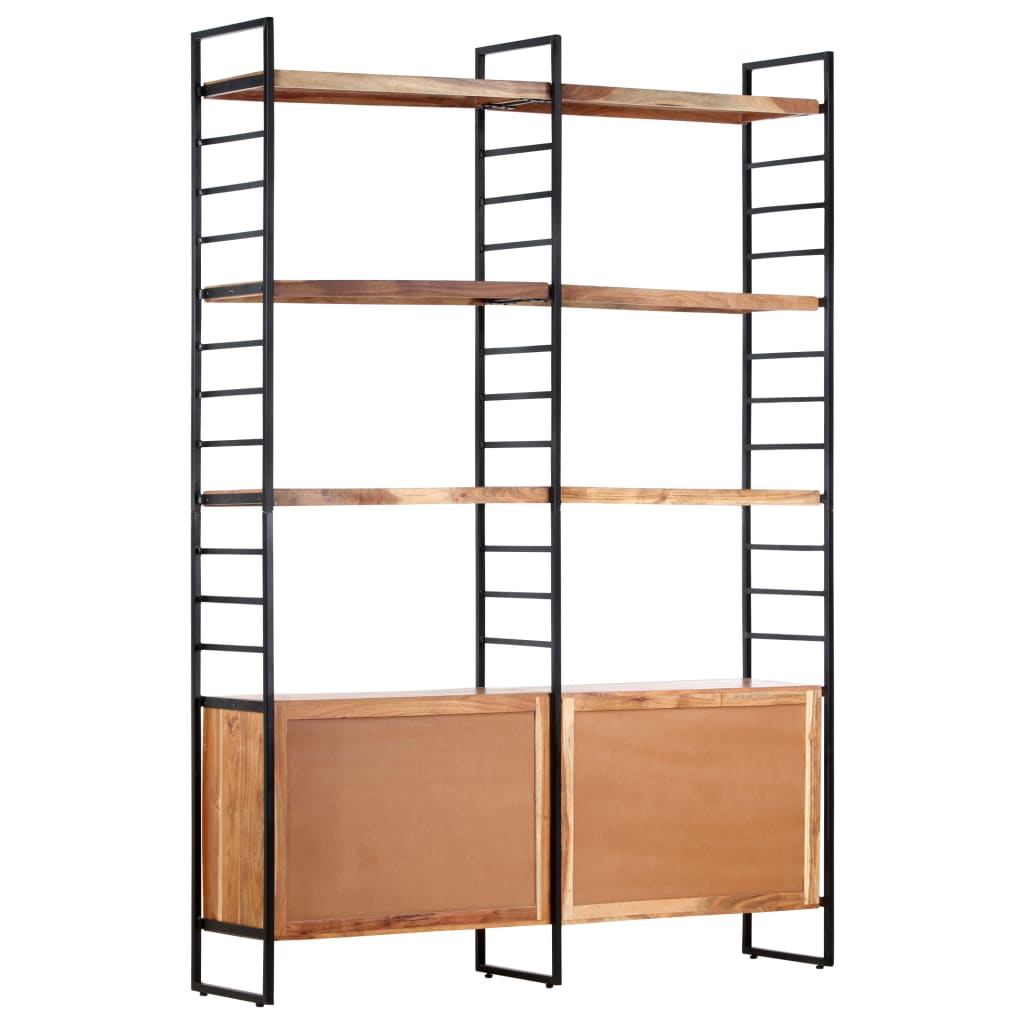 vidaXL Libreria a 4 Livelli Legno Massello di Acacia 124x30x180 cm
