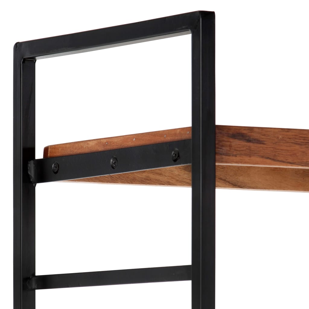 vidaXL Libreria a 4 Livelli Legno Massello di Acacia 124x30x180 cm