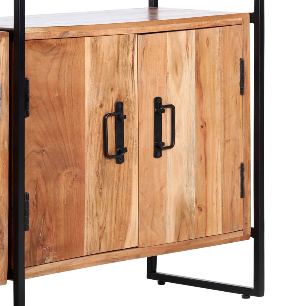 vidaXL Libreria a 4 Livelli Legno Massello di Acacia 124x30x180 cm