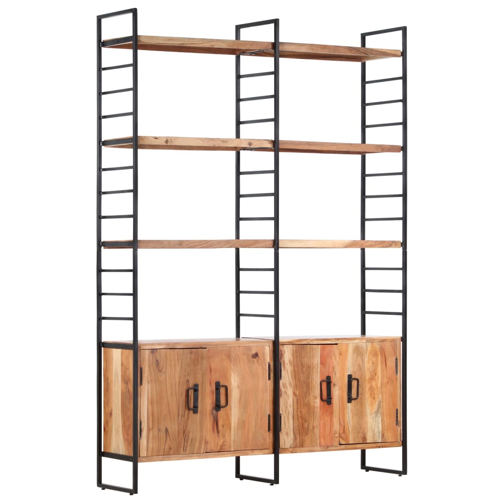 vidaXL Libreria a 4 Livelli Legno Massello di Acacia 124x30x180 cm