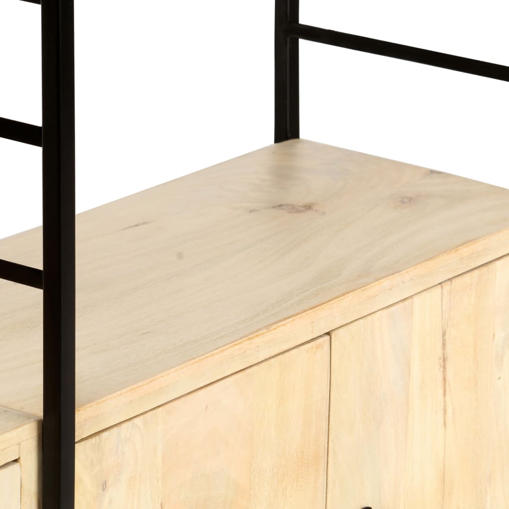vidaXL Libreria a 4 Livelli 80x30x180 cm in Legno Massello di Mango