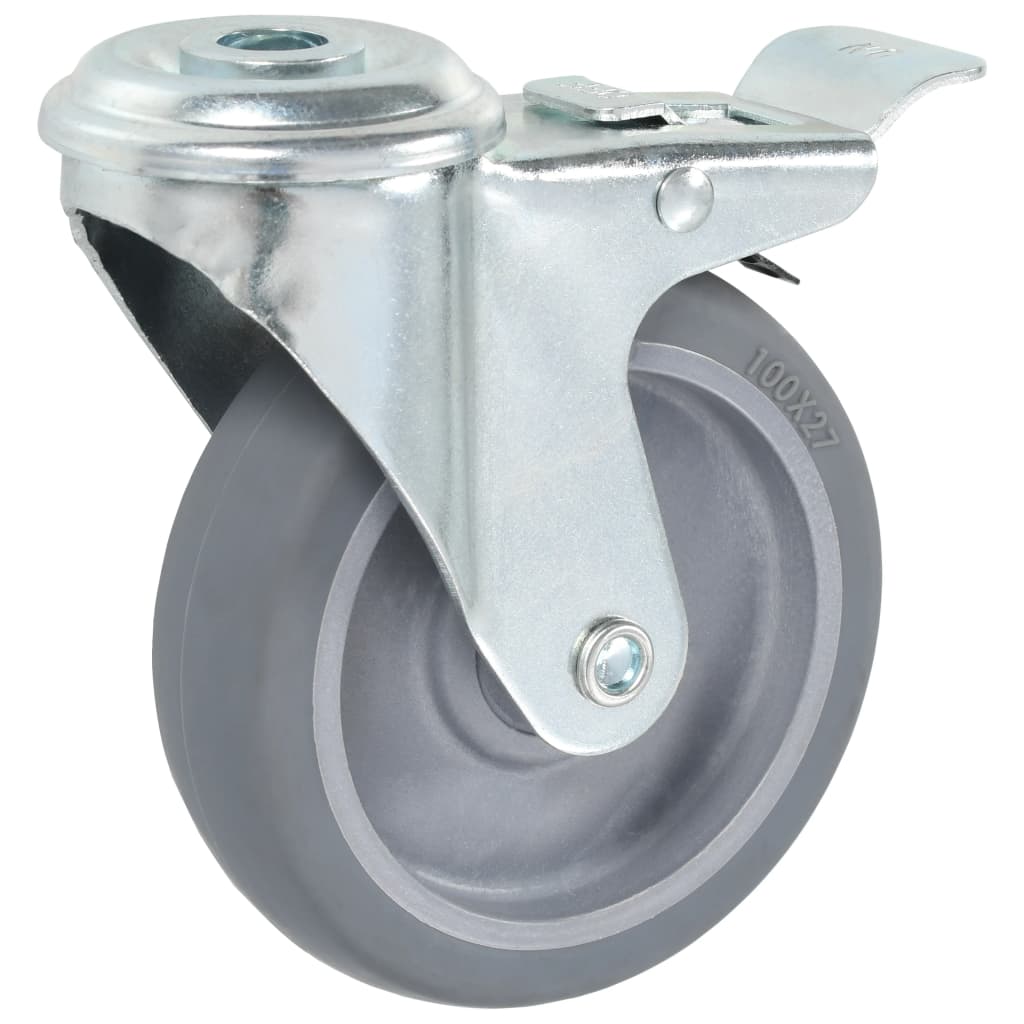 vidaXL Ruote Girevoli con Foro per Bulloni 32 pz 100 mm