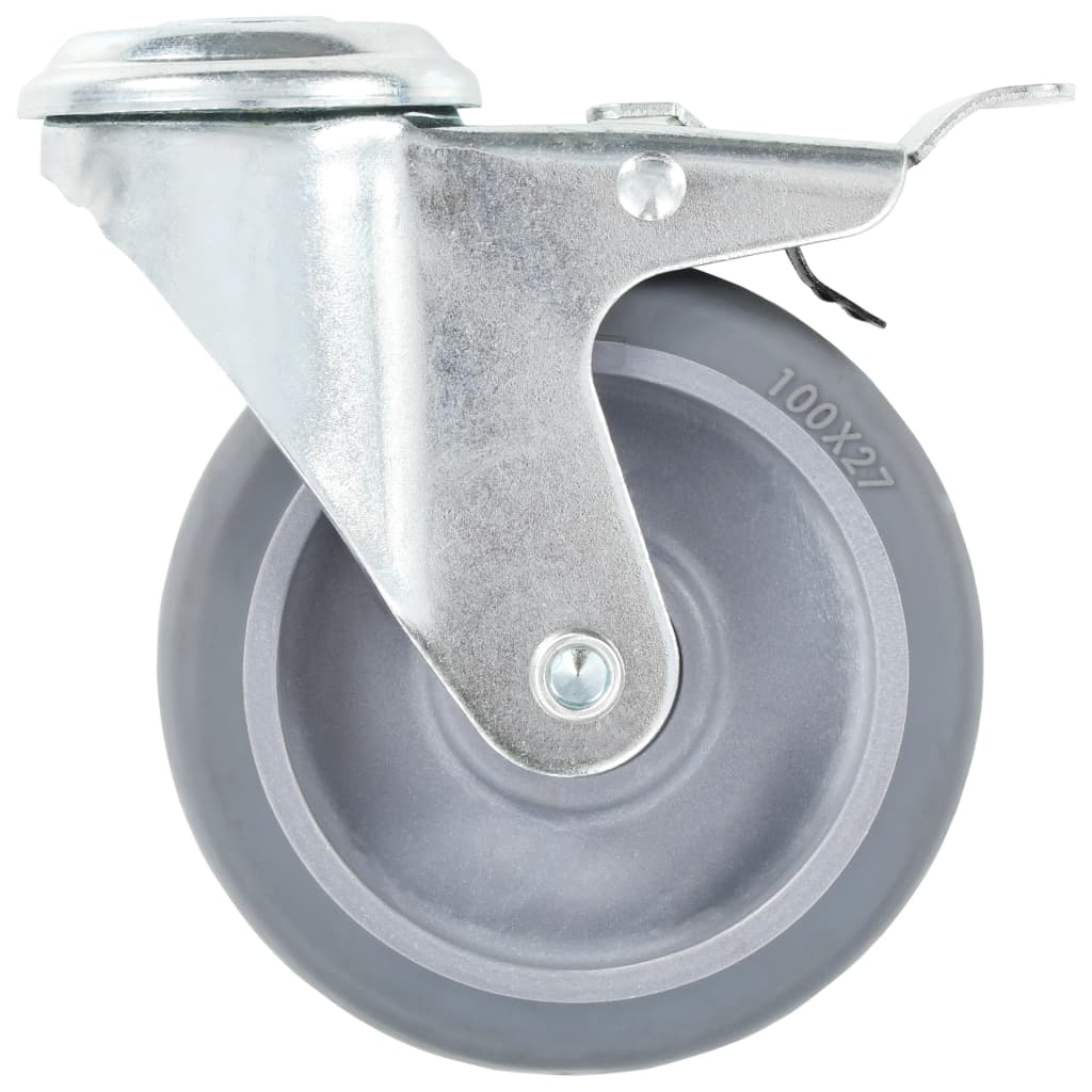 vidaXL Ruote Girevoli con Foro per Bulloni 32 pz 100 mm