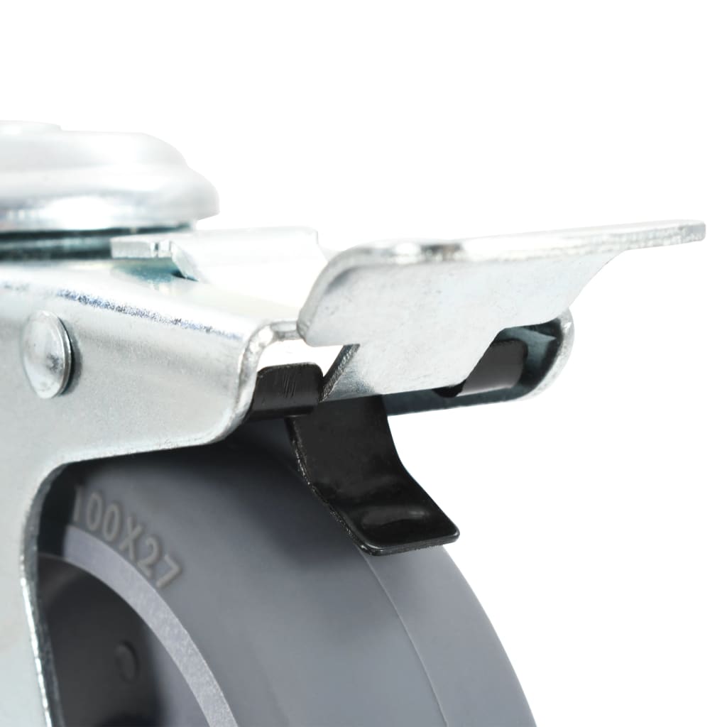 vidaXL Ruote Girevoli con Foro per Bulloni 32 pz 100 mm