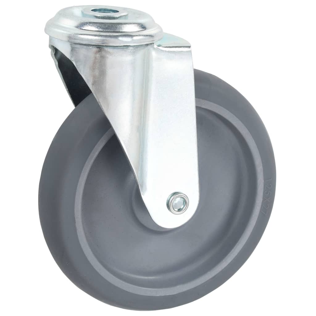 vidaXL Ruote Girevoli con Foro per Bullone 12 pz 125 mm