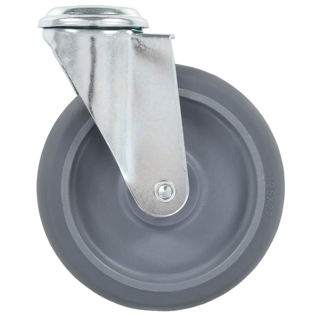 vidaXL Ruote Girevoli con Foro per Bullone 12 pz 125 mm