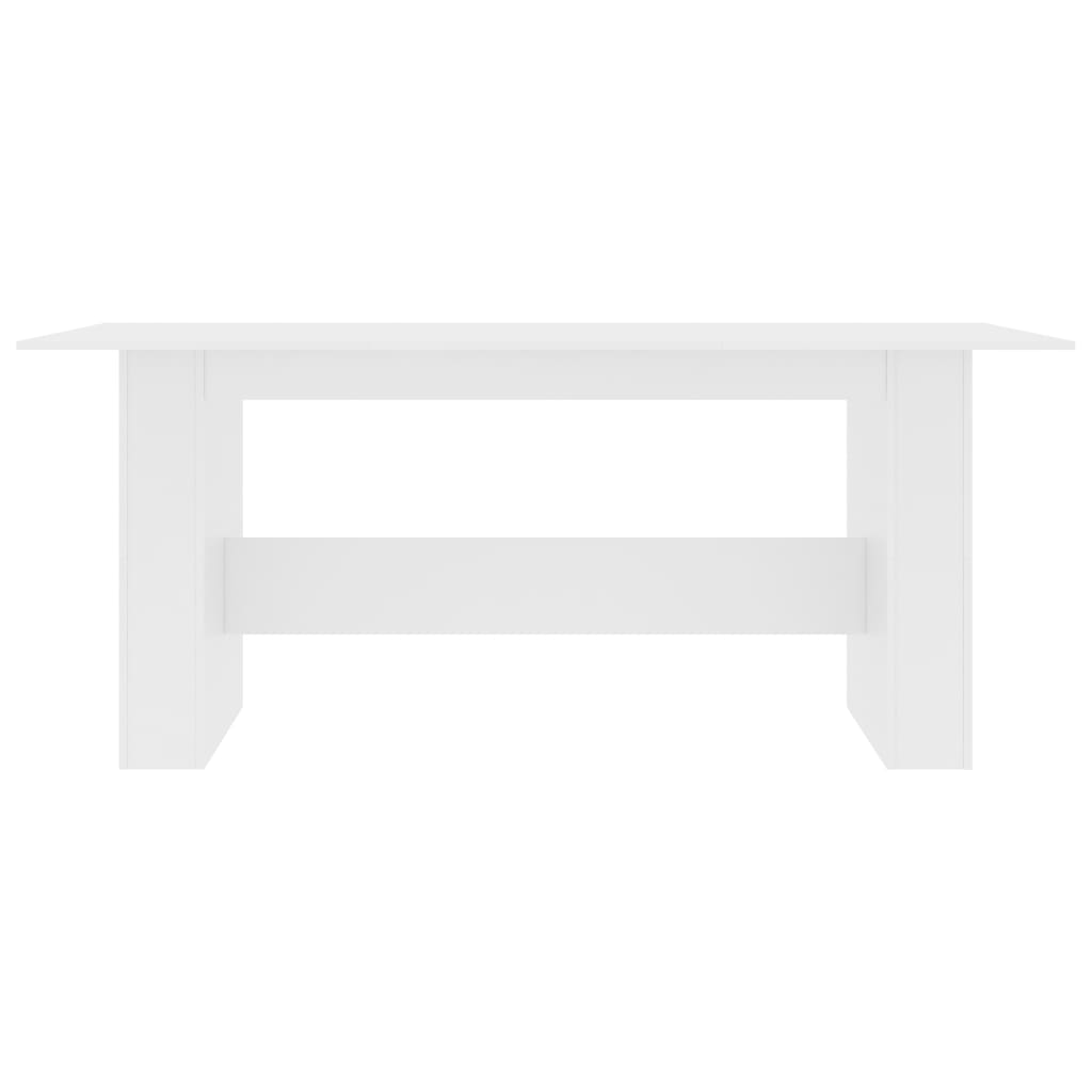 vidaXL Tavolo da Pranzo Bianco 180x90x76 cm in Legno Multistrato