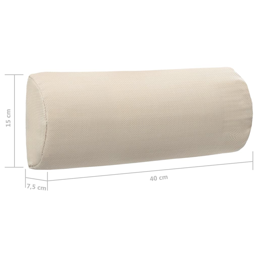 vidaXl Poggiatesta per Sdraio Crema 40x7,5x15 cm in Textilene