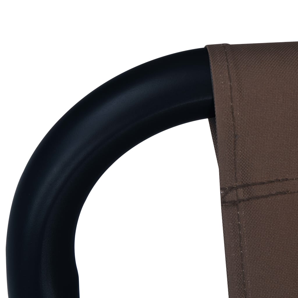 vidaXL Lettino da Giardino Marrone 200x90 cm in Acciaio