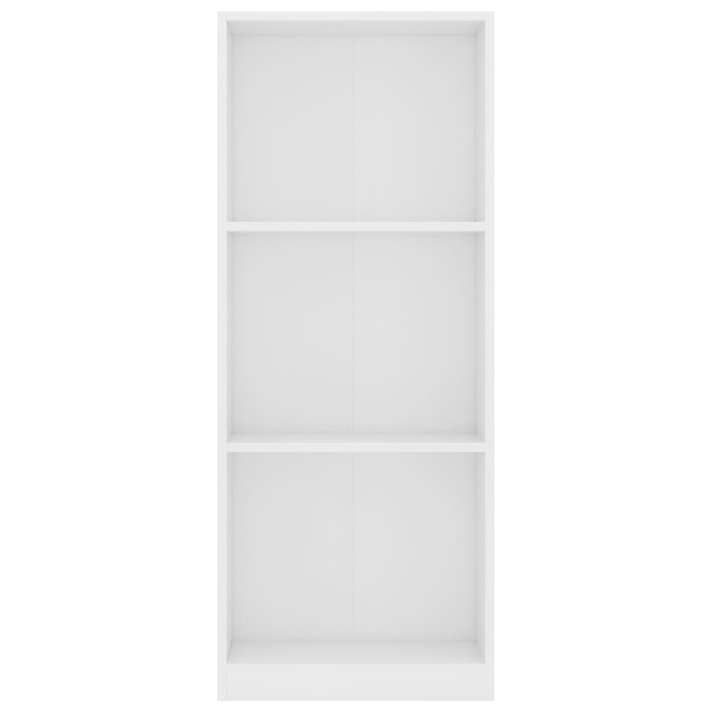 vidaXL Libreria a 3 Ripiani Bianca 40x24x109 cm in Legno Multistrato